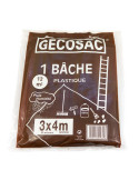 GECOSAC Bâche de protection - 3 x 4 m, 50 microns