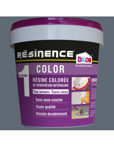 Resinence Color Résine Colorée Rénovation Gris étain 250ml Hyper Brico