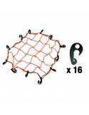 CHAPUIS Filet élastique arrimage 16 crochets polyamide L1.2-2m 5mm