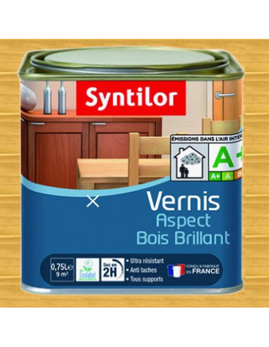 SYNTILOR Vernis aspect bois brillant chene clair 0.75L