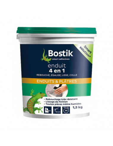 BOSTIK Enduit 4 en 1 pâte 1,5 kg