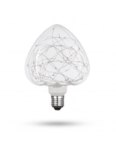 XQ-LITE Ampoule LED étoilée Forme Coeur Starry E27 1.5W