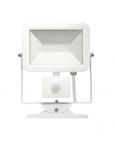 ELECTRALINE Projecteur LED détecteur de mouvement 50 W Lumière naturelle 4000 LM, Blanc