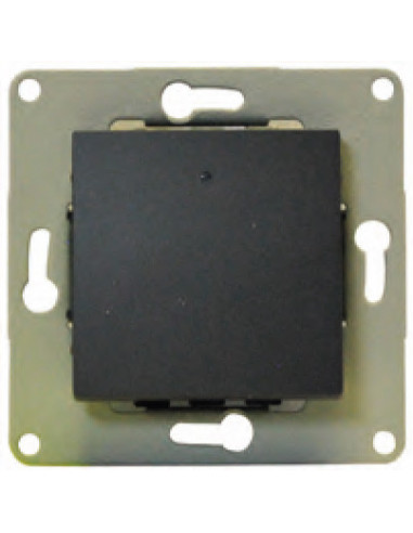 ELECTRALINE Module interrupteur bouton poussoir avec voyant noir BALI
