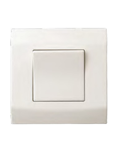 ELECTRALINE Interrupteur bouton poussoir blanc WAVE