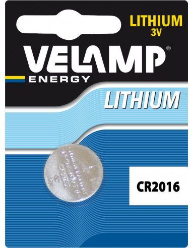 VELAMP Pile bouton lithium CR2016 3V
