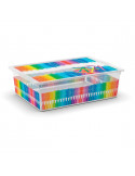KIS Boîte de rangement plastique C BOX STYLE L Colours Arty 38,5 x 55 x 16,5 cm 27L
