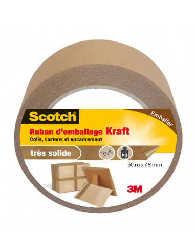 SCOTCH - Ruban adhésif 50 mm x 66 m brun, 1 roul…