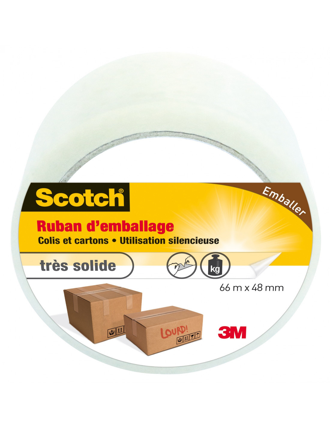 SCOTCH Ruban d'Emballage Transparent - 66 m x 48 mm