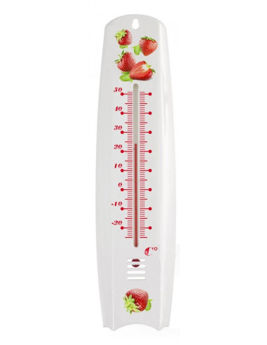 AJS Thermomètre en plastique 25,5 cm Fraise