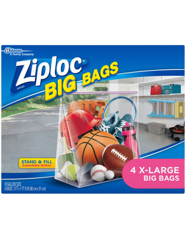 ZIPLOC® Sac Transparent XL BIG BAGS XL x4