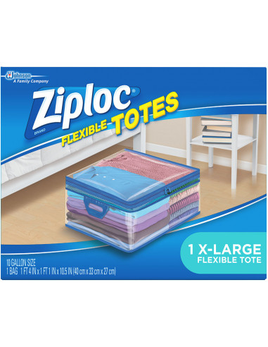 ZIPLOC® Fourre-tout Plastique Transparent FLEXIBLE TOTE XL