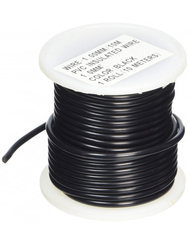 AURILIS 10m cable electr. noir 1mm2