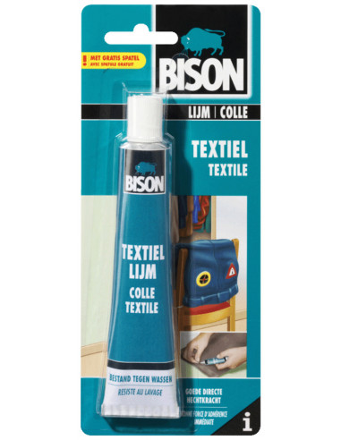 BISON COLLE TEXTILE Colle pour textile résistante au lavage en machine 50 ml