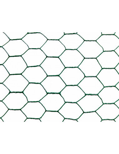 CATRAL Rouleau Grillage Métal Plastifié Maille Hexagonal Vert
