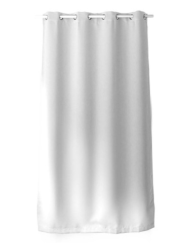 DECOSTARS Rideau Occultant 8 œillets Polyester 140 x 240 cm Blanc
