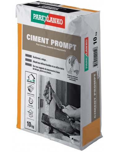 PAREX LANKO CIMENT PROMPT Ciment adapté en milieux humide & marin 10 kg