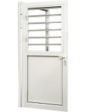 ALU Porte avec fenêtre jalousie aluminium L.900 x H.2200 mm droite