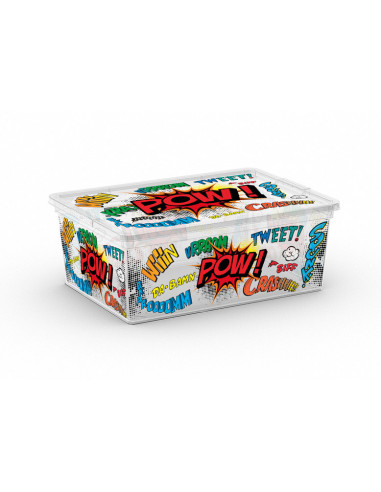 KIS Boîte de rangement plastique C BOX STYLE S Comics 26 x 37 x 14 cm 11L