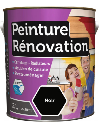 RECA Peinture Rénovation Multi-surfaces BATIR Noir 2L