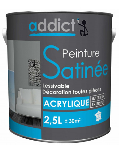 RECA Peinture Acrylique ADDICT Pivoine Satin 2,5 L