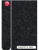 SUPBOIS Plan de travail Stratifié HPL Finition Brillante Granit Noir 304 x 64,5 cm Ep. 38 mm