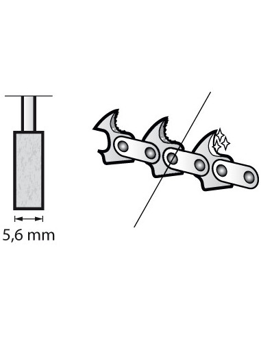 DREMEL 455 Meule d'affûtage de chaîne de tronçonneuse 5,6 mm x3 pcs