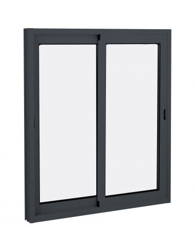 ALU Fenêtre coulissante aluminium L.1400 x H.500 mm gris anthracite