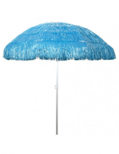 DIFFUSION Parasol de plage Hawaï bleu, Dim. Ø160xh.195 cm, polyester et métal