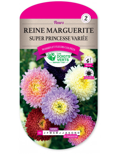 LES DOIGTS VERTS Reine Marguerite Super Princesse Variée