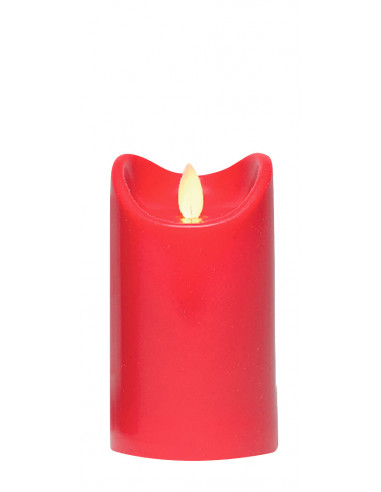 MARKET Bougie LED rouge - H.7 cm
