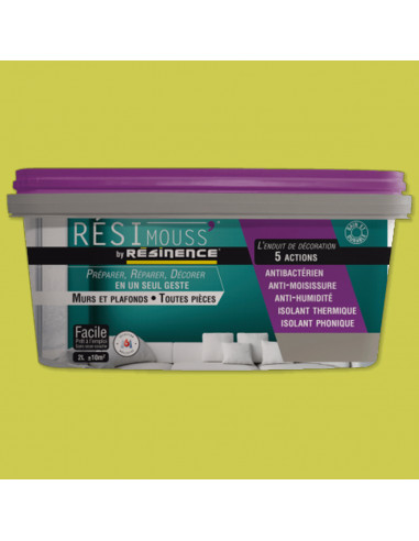RESINENCE - Résimouss Enduit de décoration 5 actions - 2L, absinthe