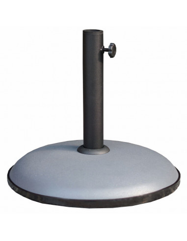 DIFFUSION 545116 Pied de parasol rond ciment et acier - 15 kg, Ø41,5 x H.35,5 cm