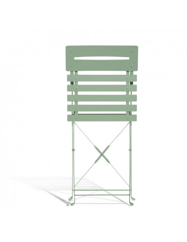 DIFFUSION 558002 Chaise de jardin pliante BOSTON Vert Sauge - 41 x 45 x H.82 cm