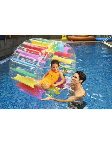 DIFFUSION 550090 Roue gonflable multicolore pour piscine - Ø100 x H.60 cm