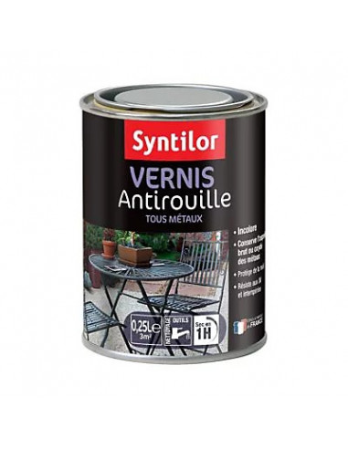 SYNTILOR Vernis antirouille tous métaux satin - 0,25L