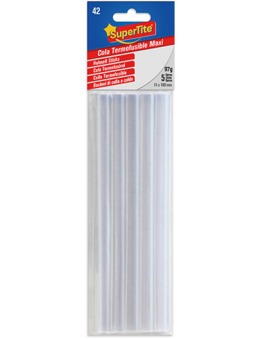 SUPERTITE 2742 Colle thermofusible maxi - 97 g, Ø11 mm x 19 cm