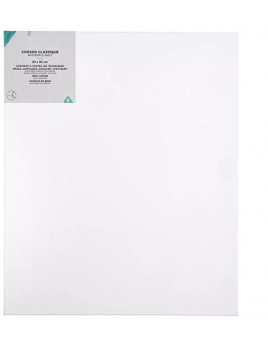 DIFFUSION 407000 Toile à peindre blanche - 50 x 60 cm