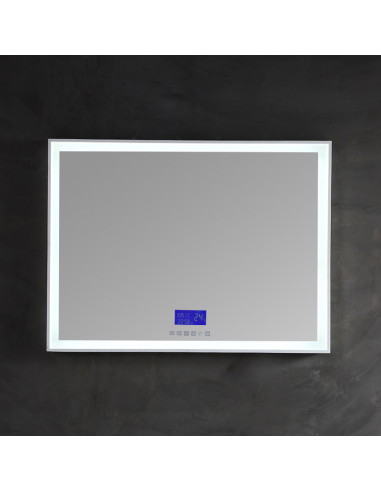 T&W XA-ML81A Miroir LED rectangulaire - 80 x 60 x 5,6 cm