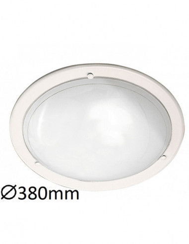 RABALUX 5131 Plafonniers UFO verre blanc - E27 60W, Ø380 mm