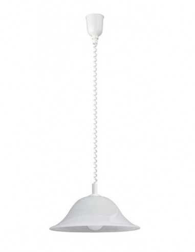 RABALUX 3904 Luminaire suspendu ALABASTRO verre verre d’albâtre blanc - E27 1x MAX 60W