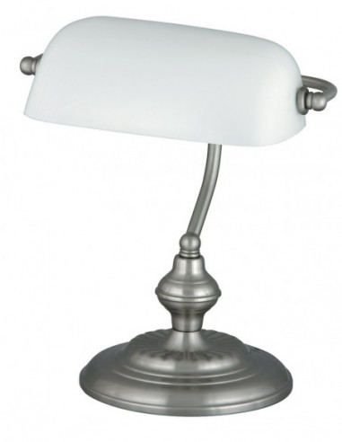 RABALUX 4037 Lampe de chevet BANK verre chrome satiné - E27 1x MAX 60W