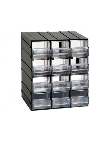 ARTPLAST 511T Casier de rangement VARIOBOX 12 tiroirs - 19,2 x 14,8 x H.23 cm