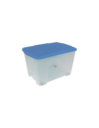 ARTPLAST M76BT Boîte de rangement Transparente/Bleu - 56,5 x 39 x H.35 cm
