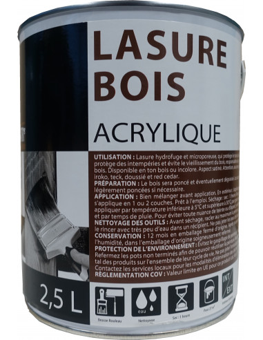 BATIR BAT114476 Lasure Acrylique Chêne Clair 2,5 L