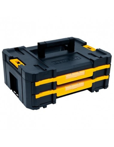 DEWALT DWST17804 TSTAK Boite à outils noir/jaune - 2 tiroirs