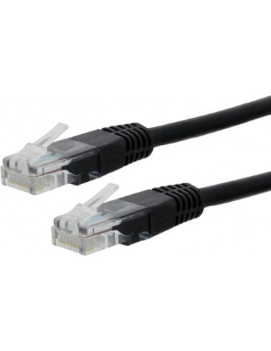 SEDEA 913003 Cordon Ethernet RJ45 mâle/mâle Cat5e UTP noir - 3 m