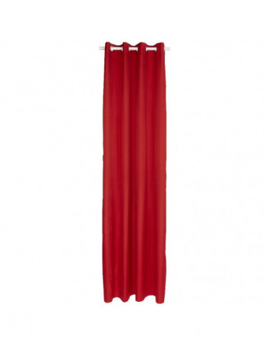 DIFFUSION 408313 Rideau à œillets thermique isolant rouge - 140 x 250 cm, 100% polyester