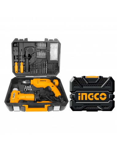 INGCO HKTHP11081 Coffret perceuse visseuse avec 108 accessoires - 650W