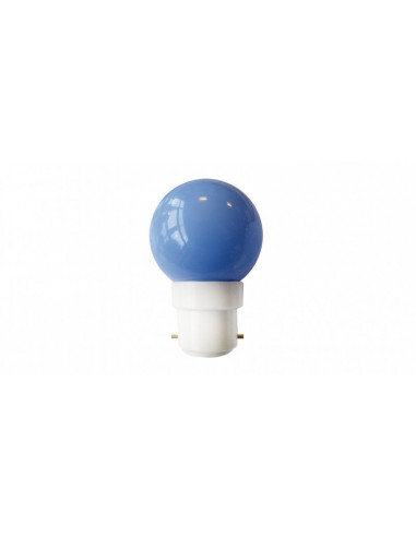 TIBELEC 362170 Lampe sphérique LED bleu pour guirlande - culot B22, Ø45 mm